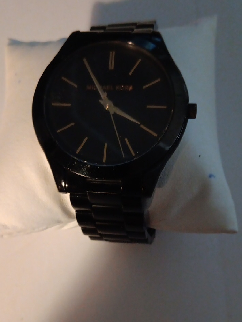 Michael Kors Black Watch with Gold Accents. Worn Some Scratches